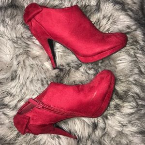 IMPO Red Bow Heels